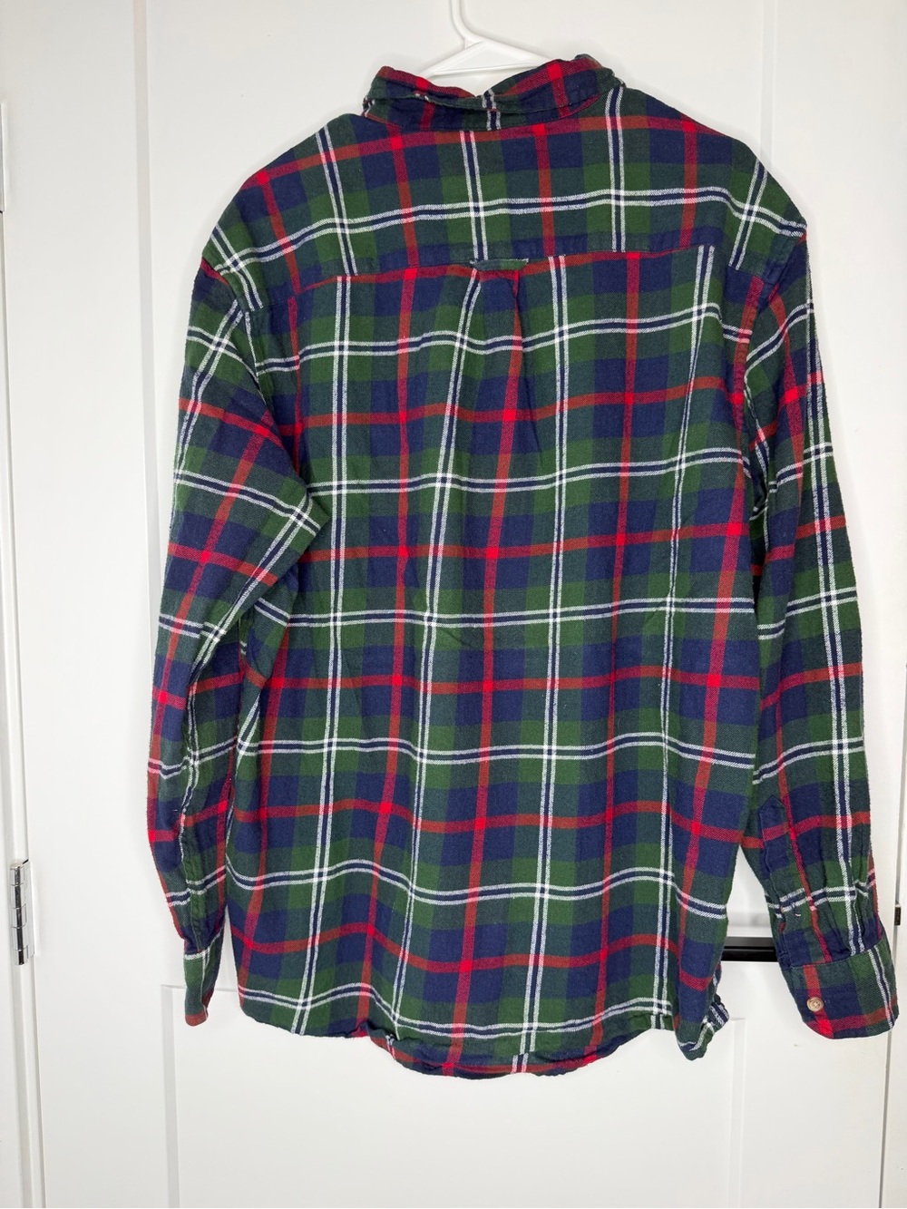 Chaps Men's Green, Navy & Red Plaid Button-Down Shirt - Picture 4 of 4